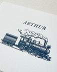 Letterpress Train Stationery Angle
