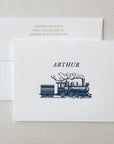 Letterpress Train Stationery and Envelope