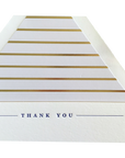 Navy & Gold Letterpress Thank You Cards, Set of 6