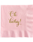 Baby Shower Gold Foil Cocktail Napkins, Set of 25