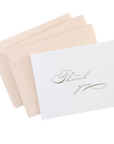 Antique gold Thank You Notes, Set of 6