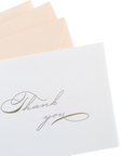 Antique gold Thank You Notes, Set of 6