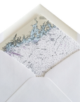Lobster Letterpress Cards with Maine Nautical Chart Envelope Liners, Set of 6