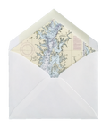 Crab Letterpress Cards with Chesapeake Bay Nautical Chart Envelope Liners, Set of 6