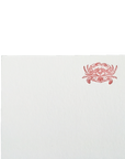 Crab Letterpress Cards with Chesapeake Bay Nautical Chart Envelope Liners, Set of 6