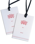 Crab Letterpress Gift Tags, Set of 6