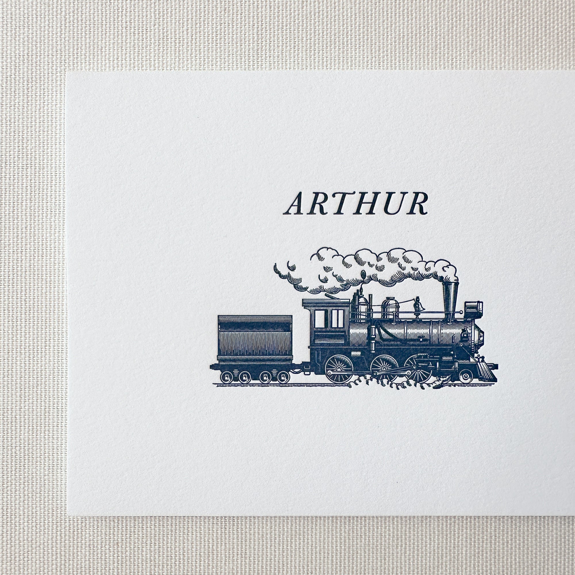 Letterpress Train Stationery