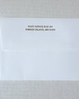 White Envelope with Gold Foil Printing