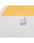 Sailboat Letterpress Thank You Cards, Set of 6
