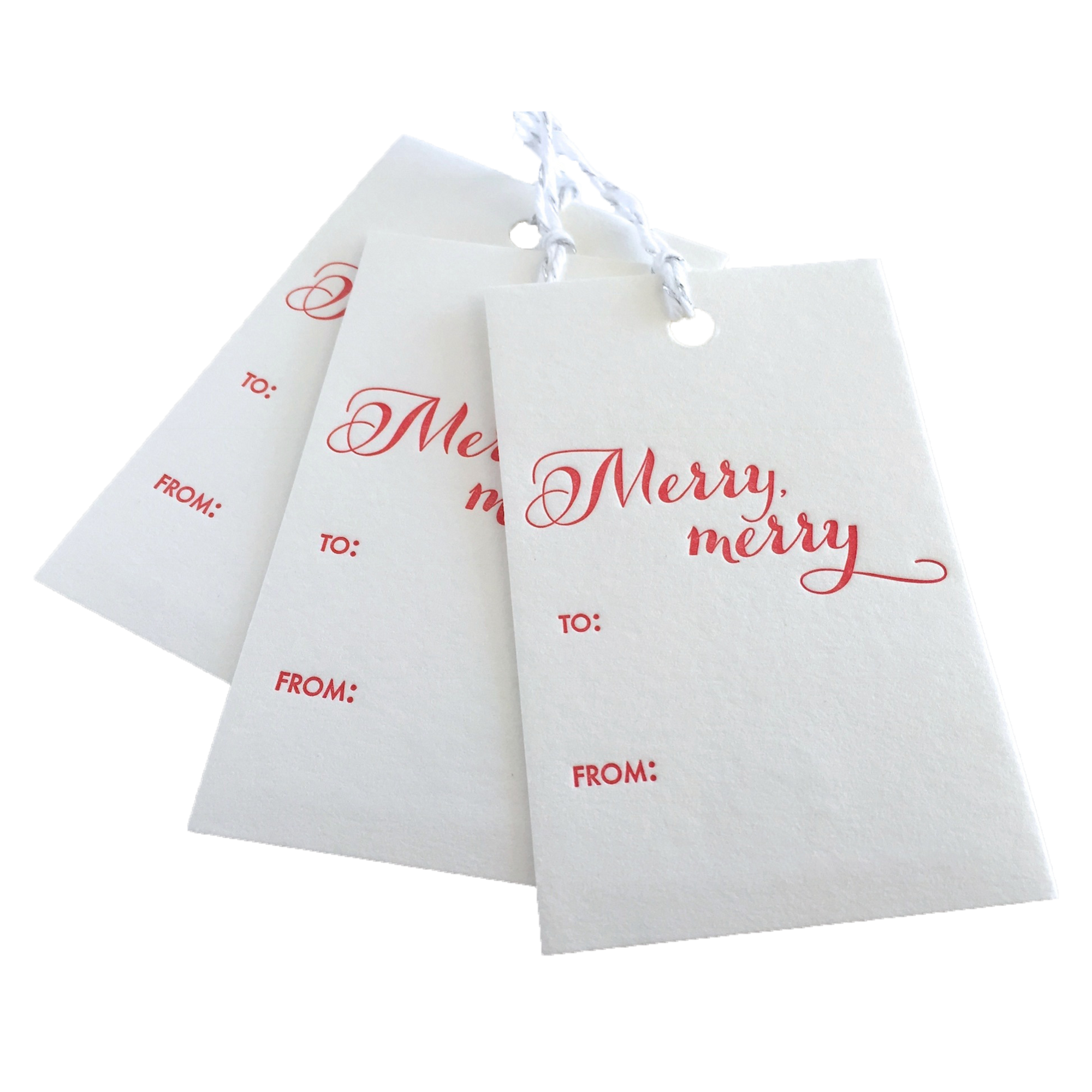 Merry Merry Gift Tags, Set of 6