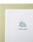 Thanks a Bunch Letterpress Greeting Card
