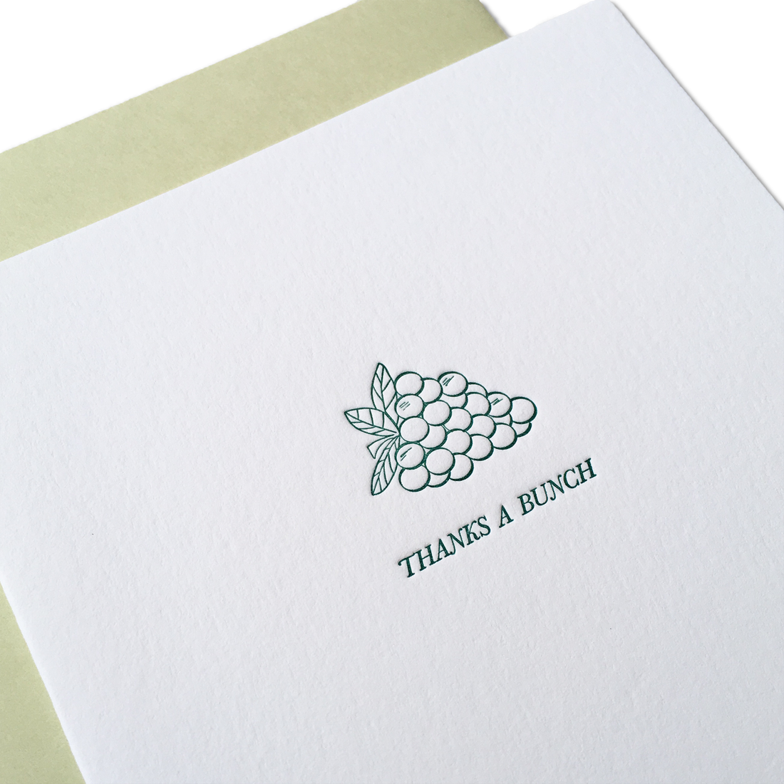 Thanks a Bunch Letterpress Greeting Card